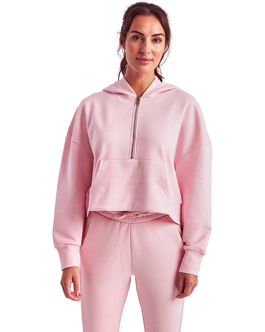 TriDri Ladies' Alice Half-Zip Hooded Sweatshirt